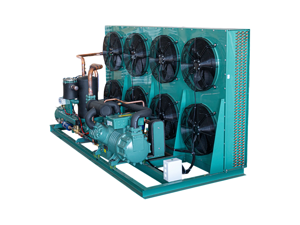 25HP দ্বি-পর্যায়চকারী প্যাকিং সংকোনীভূত ইউনিট খোলা
